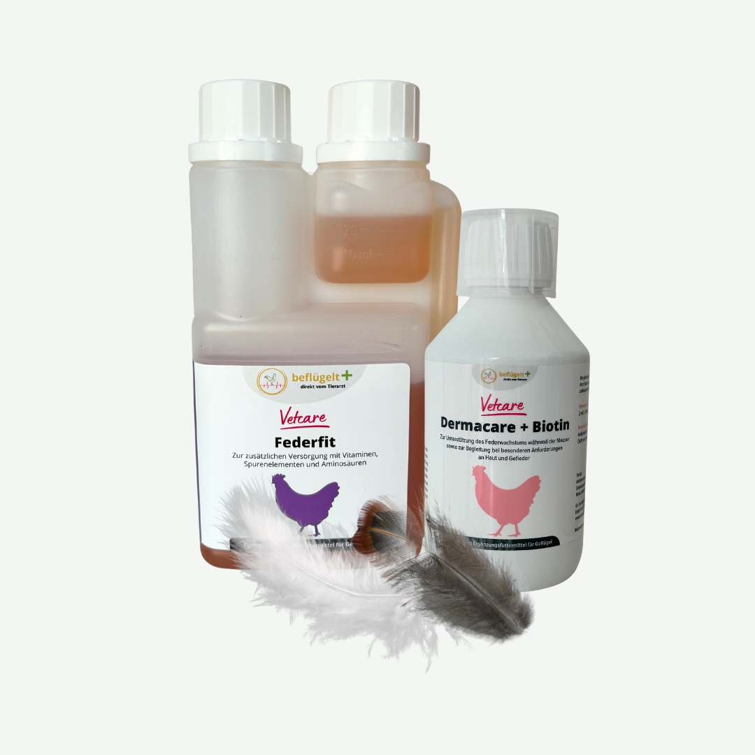 Das Mauser-Set: Federfit und Dermacare + Biotin