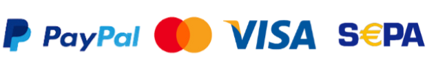 PayPal, Mastercard, Visa, SEPA-Lastschrift